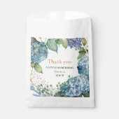 Brautparty Blue Hydrangeas Vielen Dank Geschenktütchen (Vorderseite)