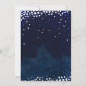 Brautparty Blue & Silver Starry Einladungen (Rückseite)