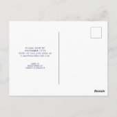 Brautparty | Blue Strick Weihnachtsbaum Sweater Postkarte (Rückseite)