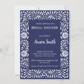 BRAUTPARTY BLUE TALAVERA BLUME Einladung (Vorderseite)