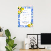 Brautparty "Blue Tile" von Lemon Poster (Heimbüro)