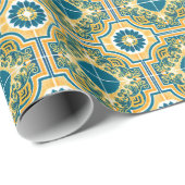 Brautparty Blue Tiles Geschenkpapier (Rolleneckpunkt)