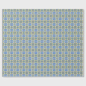 Brautparty Blue Tiles Geschenkpapier (Flach)