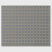 Brautparty Blue Tiles Geschenkpapier (Flach)