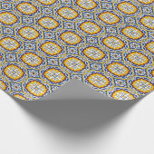 Brautparty Blue Tiles Geschenkpapier (Ecke)