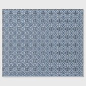 Brautparty Blue Tiles Geschenkpapier (Flach)