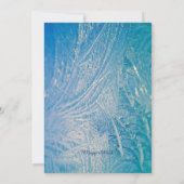 Brautparty "Blue & White Ice Winter Wonderland" Einladung (Rückseite)