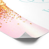 Brautparty Blue Willkommen Poster (Ecke)