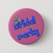 Brautparty Blume Bouquet Button Button (Vorderseite)