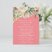 Brautparty Blume Brunch Mint Rosa Confetti Einladung (Stehend Vorderseite)
