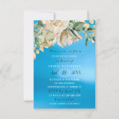 Brautparty Blume Brunch Mint Rose Blue Sku Einladung (Vorderseite)