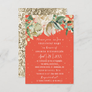 Brautparty Blume Brunch Minze Korallenwasser Einladung