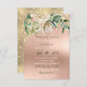 Brautparty Blume Brunch Minze Rose Blush Haut Einladung (Vorne/Hinten)