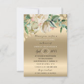 Brautparty Blume Brunch Minze Rose Gold Einladung (Vorderseite)