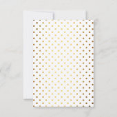 Brautparty Blume Grünpflanzen Gold Glitzer Punkte Einladung (Rückseite)