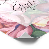 Brautparty - Blume - Karten und Geschenke Poster (Ecke)