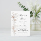 Brautparty Blume Liebe in Blüte Einladungspostkarte (Stehend Vorderseite)