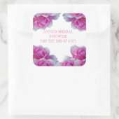 Brautparty Blume Magie Quadratischer Aufkleber (Tasche)