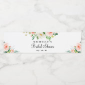 Brautparty, Blumen Wasserflaschenetikett (Einzelnes Label)