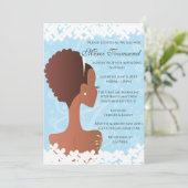 Brautparty Blumenblauer Einladung (Stehend Vorderseite)