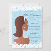 Brautparty Blumenblauer Einladung (Vorderseite)