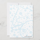 Brautparty Blumenblauer Einladung (Rückseite)