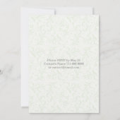 Brautparty Blumenbraun Kleid Diamond Ring Blau Einladung (Rückseite)