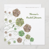 Brautparty Blumengarten & Vogeleinladung Einladung (Vorne/Hinten)