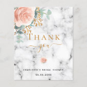 Brautparty Blumenmarmor Vielen Dank (Vorderseite)