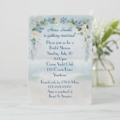 Brautparty Blumenstrauch auf dem Wasser Einladung (Stehend Vorderseite)