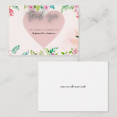 Brautparty Blush and Greenery Danke Karte (Vorne/Hinten)