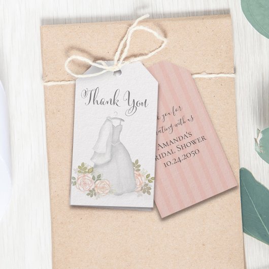 Brautparty Blush Aquarellfarben Vielen Dank Geschenkanhänger