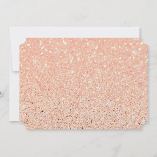 Brautparty Blush Glitzer Future Mrs. Ticket Einladung (Rückseite)