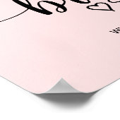 Brautparty Blush Pink Calligraphy Willkommen Poster (Ecke)