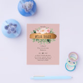 Brautparty Blush Pink Floral Gold Modern Flyer (Einzeln)