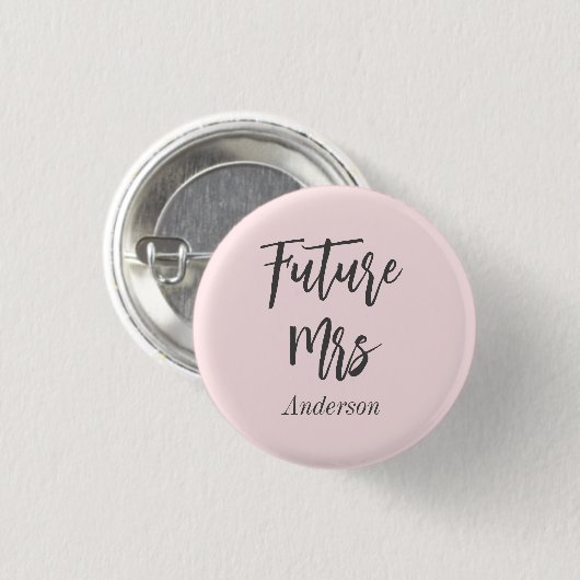 Brautparty Blush Pink Future Mrs. Button (Vorne & Hinten)