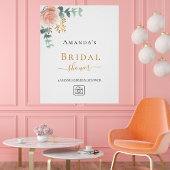 Brautparty Blüte Rose Goldblume Eukalyptus Poster