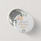 Brautparty Blütenblättrige Eukalyptus-Pflanzen ele Button (Vorne & Hinten)