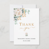 Brautparty Blütenblättrige Eukalyptus-Pflanzen ele Dankeskarte (Vorderseite)