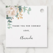 Brautparty Blütenblättrige Eukalyptus-Pflanzen ele Geschenkanhänger (Rückseite)