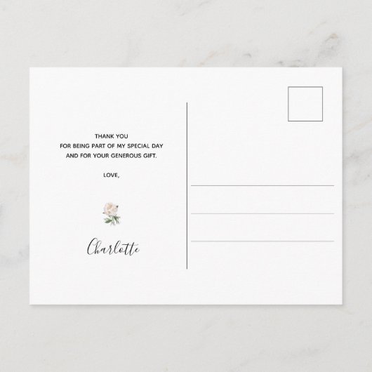 Brautparty Blütenblättrige Eukalyptusgrün Vielen D Postkarte (Rückseite)