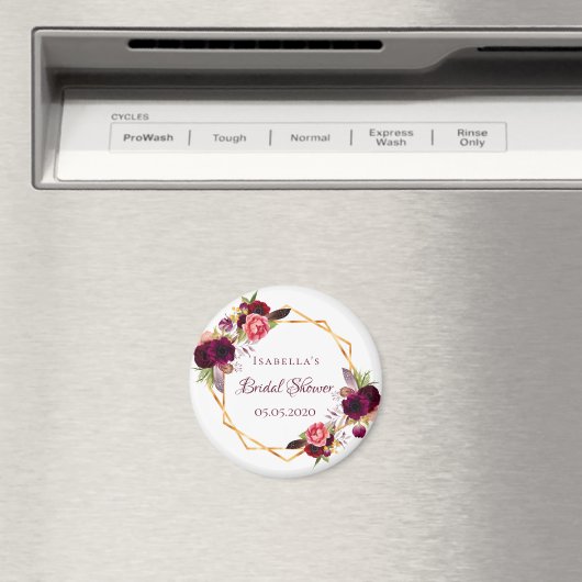 Brautparty Blütengoldgeo Magnet (In Situ (Geschirrspüler))