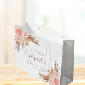 Brautparty Blütenrot Pampas Gras Rose Große Geschenktüte