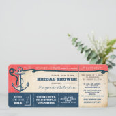 Brautparty Boarding Pass Tickets mit UAWG Einladung (Stehend Vorderseite)