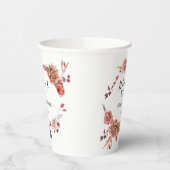 Brautparty boho Blume Paper Cups Pappbecher (Links)