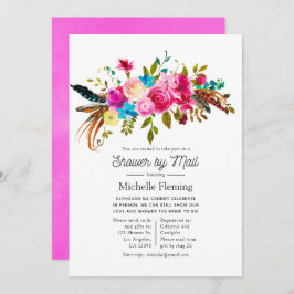 Brautparty Boho Chic Floral per Mail Einladung