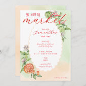 Brautparty Boho Citrus Lemon Einladung (Vorne/Hinten)