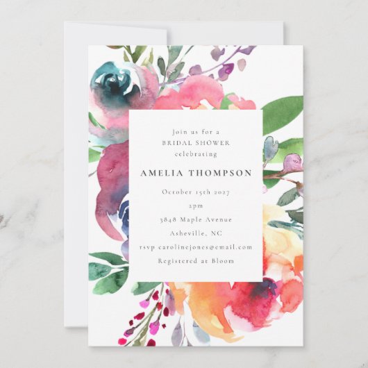 Brautparty Boho Einladung (Vorderseite)