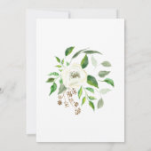 Brautparty BOHO Eucalyptus Leaf Wreath Rose Einladung (Rückseite)