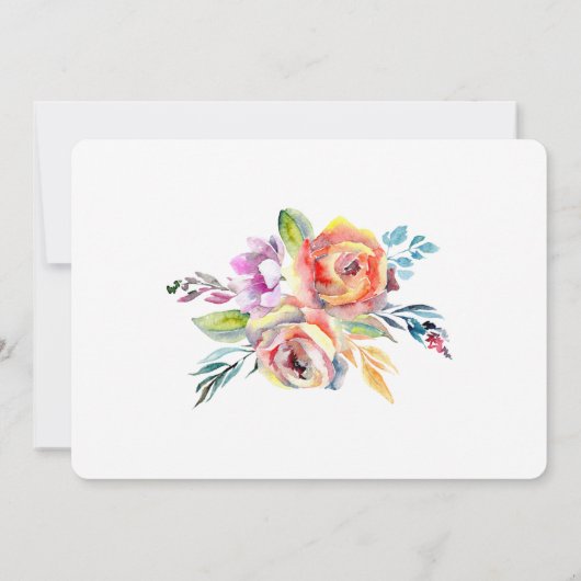 Brautparty Boho Floral Einladung (Rückseite)